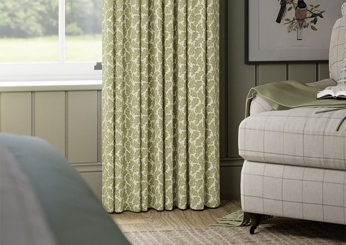 Land & Shore Oak Leaf, Green - Made to Measure Curtains - Image 5